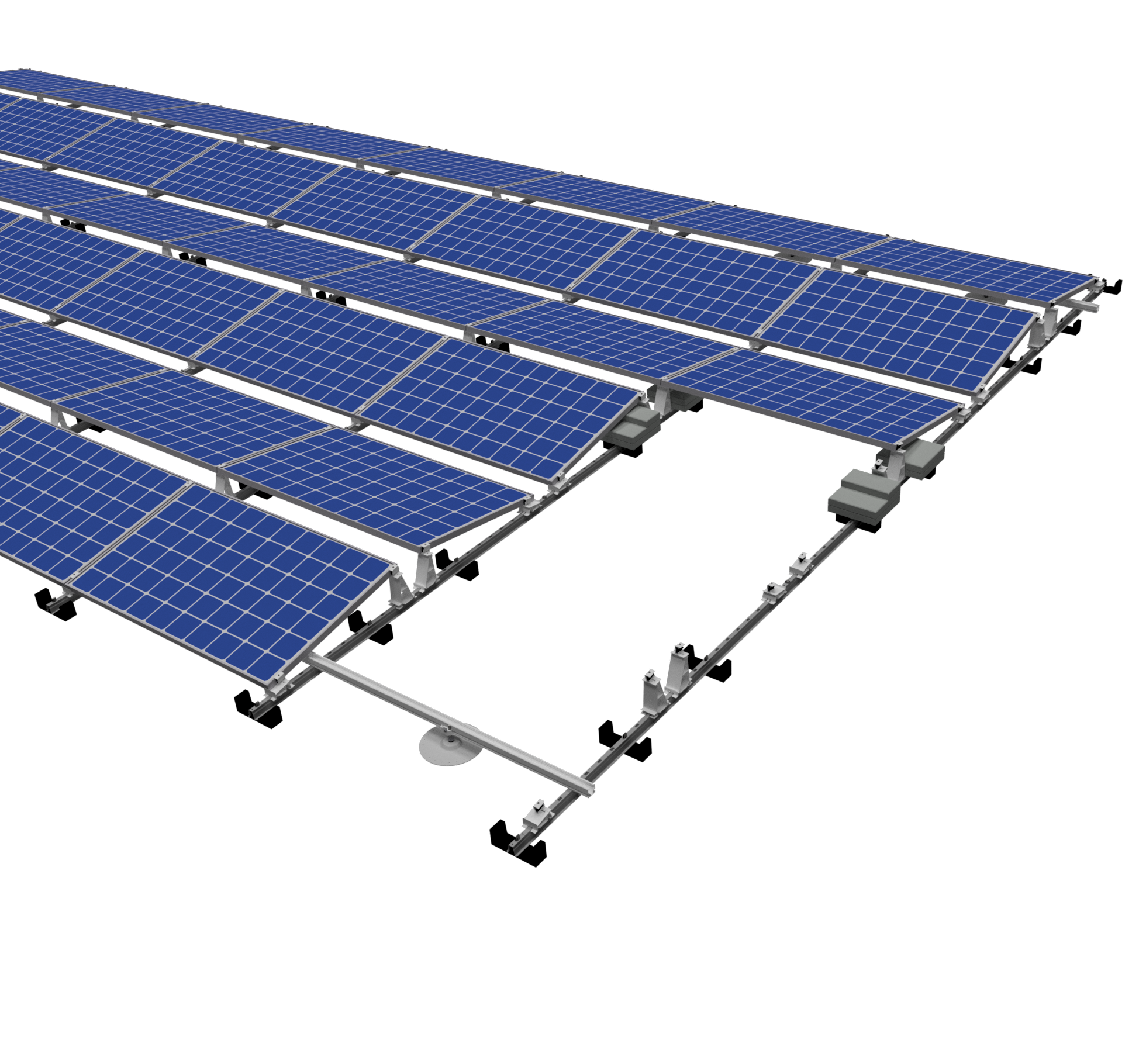 hybrid mounting system for flat roofs hybrid mounting system for flat roofs
